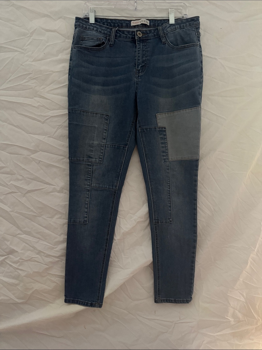 Guess Dark Blue Patchwork Skinny Jeans